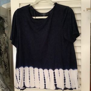 Navy and tie dye shirt